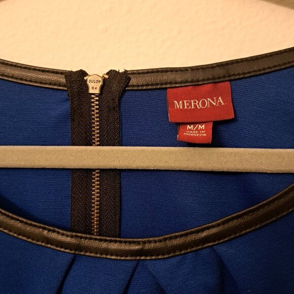 Merona Blue Short Sleeve Shirt Size Medium - Picture 2 of 2